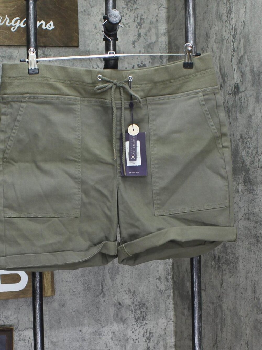 Nydj Green Petite Drawstring Cargo Shorts Pmst8169 313 Most 14P